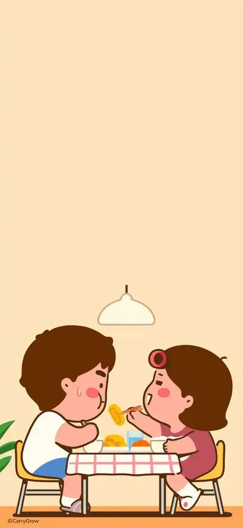 情侣横屏壁纸,高清情侣壁纸(最全小情侣的日常插画图片)