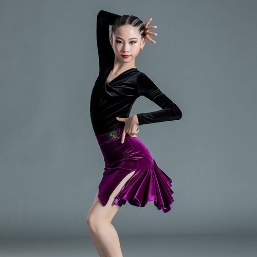 布恋猫拉丁舞服装女童秋季女孩练功服新款高端5-16岁中大童比赛表演