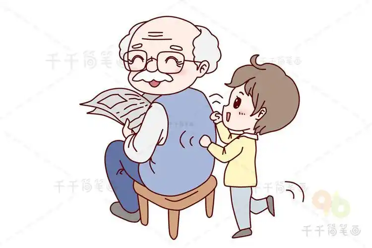 素材 头像 线稿 315重阳节关爱老人简笔画画法重阳节简笔画网上敬老院