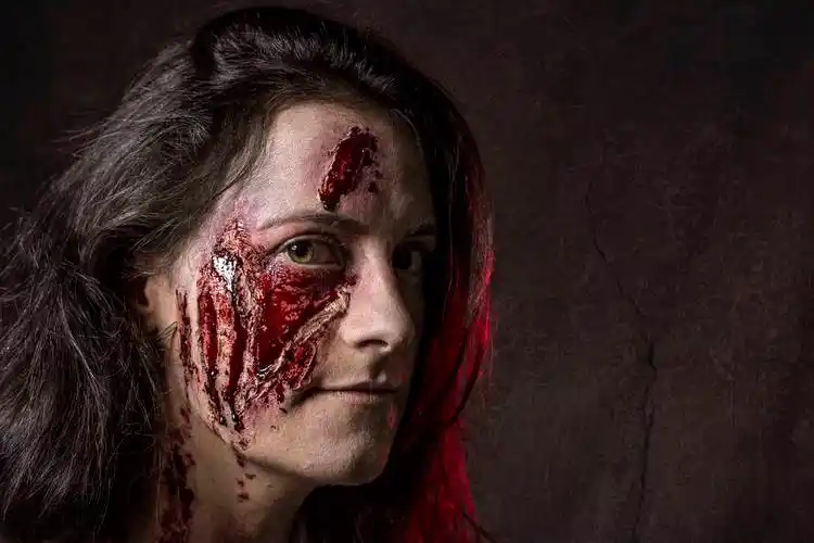 头像,恐怖,女人,万圣节,女孩