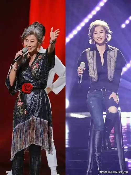 原创被叶倩文惊艳了白发不染裙不过膝色不过三62岁都没大妈感