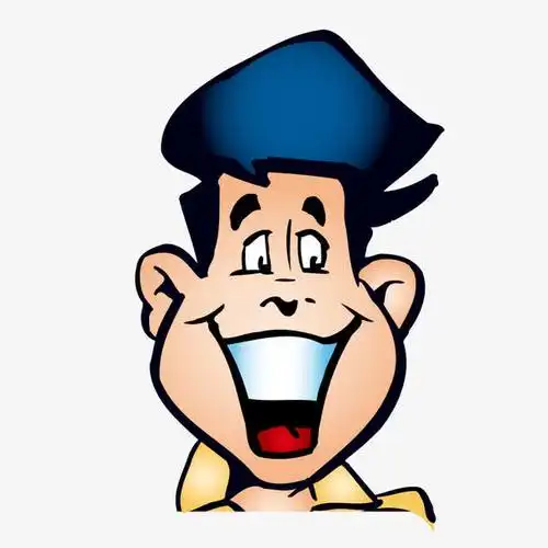 卡通手绘微笑人物头像免抠素材免费下载_觅元素51yuansu.com