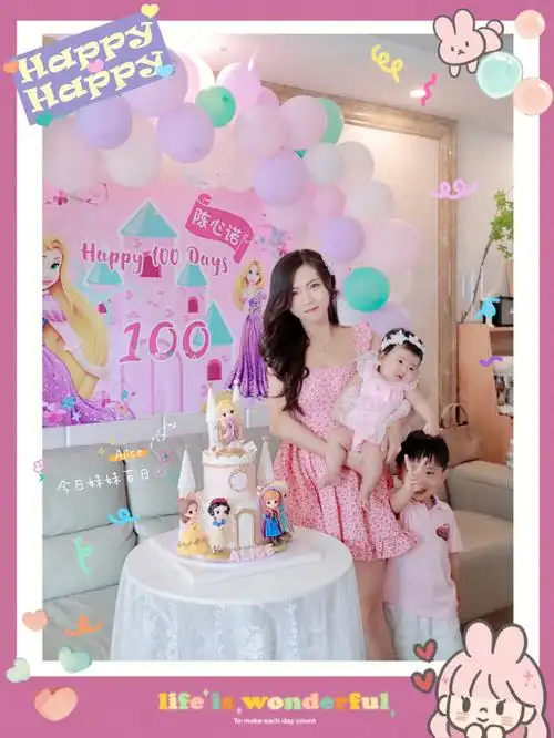 我的公主妹妹百日宴在家百元布置附清单08