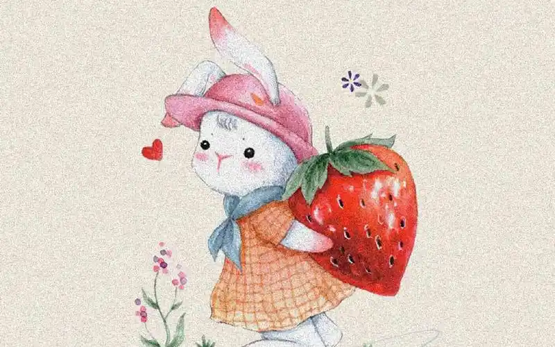 首页 桌面壁纸 可爱卡通兔子插画高清手机壁纸上一张下一张查看原图