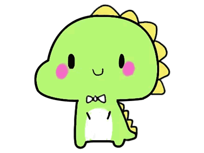 萌萌可爱小恐龙简笔画