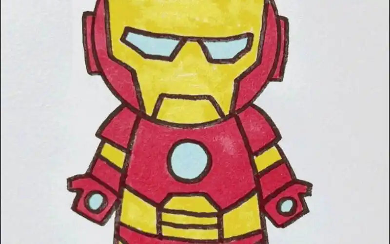 钢铁侠简笔画 钢铁侠简笔画战甲