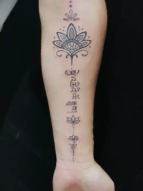 梵花藏文_纹身图案手稿图片_赖奎的纹身作品集