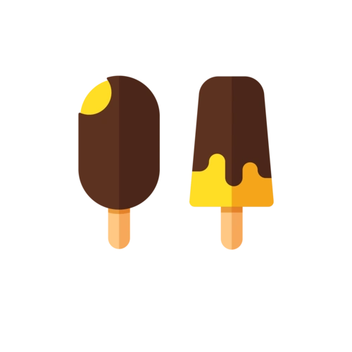 夏天卡通雪糕清凉矢量图图片