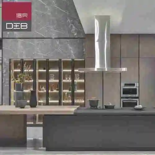 新款deb德贝悦木现代新中式整体厨柜家用开放式台面厨房橱柜定制