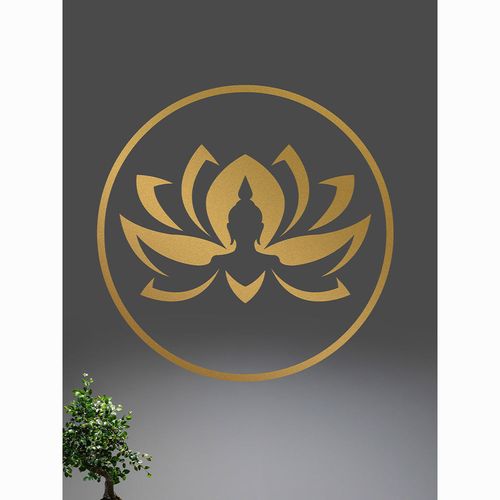 中式新古风典佛堂佛字莲花图案佛系文化客厅卧室装饰自粘墙贴贴纸