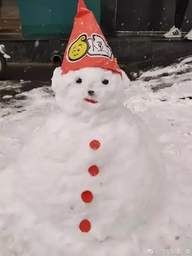 石家庄下雪啦昨天大雪袭城朋友圈堆雪人大赛开始太有才了