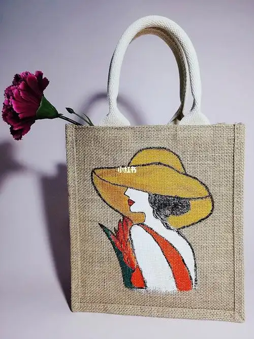 麻布包手绘