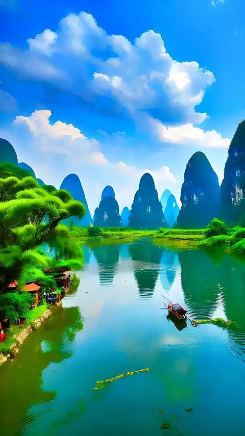 桂林山水的美,一半在于山美,一半在于水美!#人间仙境美如画  - 抖音