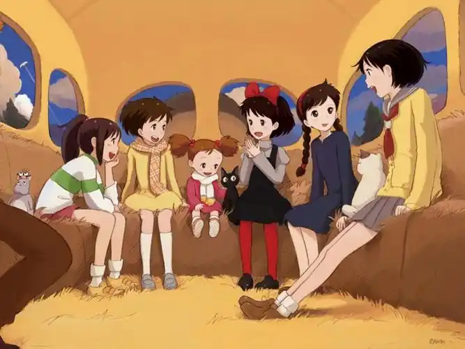 千与千寻,风之谷,可爱动漫桌面壁纸