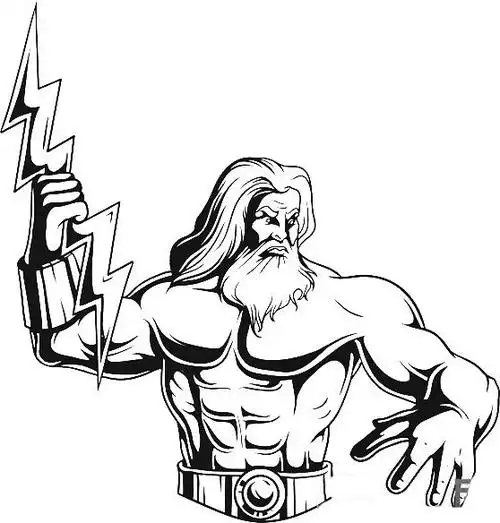 宙斯简笔画的简单画法