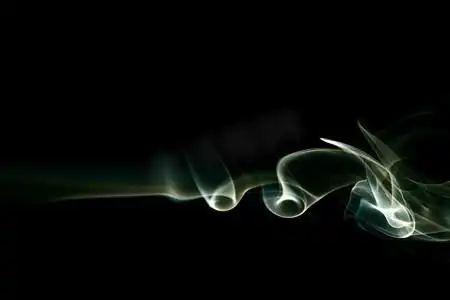 蓝色烟雾抽象背景特写黑色桌面荧光壁纸