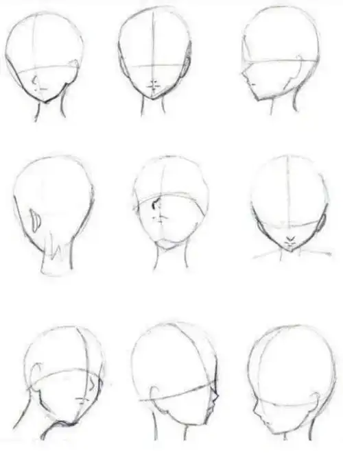 【板绘素材】萌新必学头型画法 .