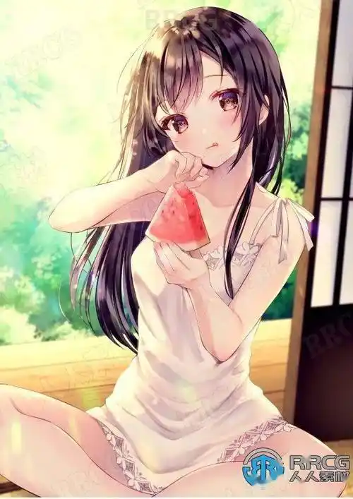 p站画师yugirlpict二次元华丽文雅御姐美女角色原画插画集_人人_素材_