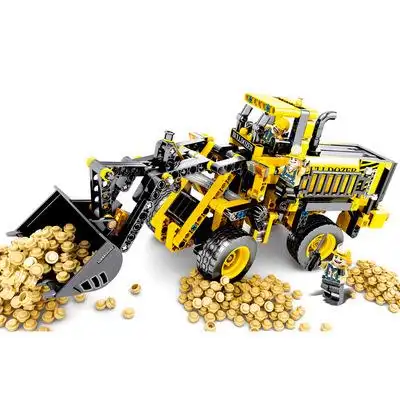 森宝拼插乐高积木工程铲车儿童组装男孩子益智拼图拼装玩具颗粒建构