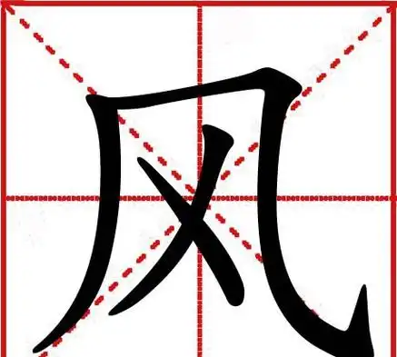 撇 ,点"风",最早见于甲骨文,假借"凤"为"风",本为象形字,像凤鸟高冠修