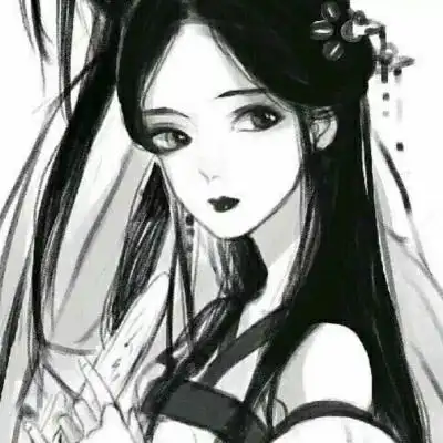 黑白病娇漫画 女生头像