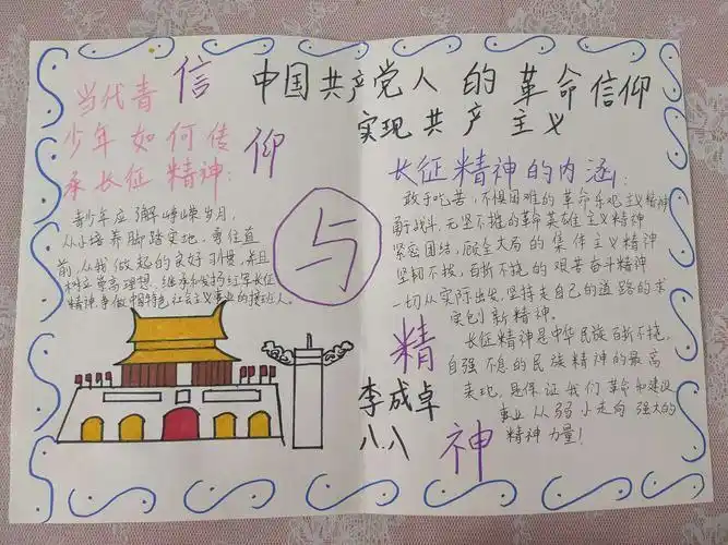 简单的信仰主题的手抄报简单的手抄报