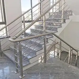 楼梯扶手栏杆不锈钢护栏室内家用方管拉丝简约现代阳台阁楼围栏