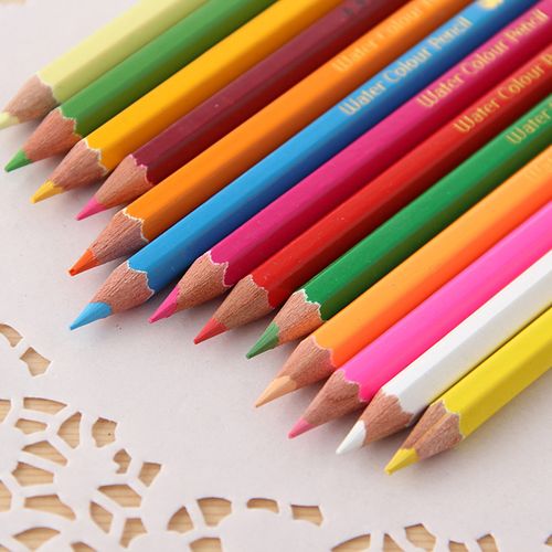 光辉正品水溶性彩色铅笔36色铁盒盒装美术填色彩铅