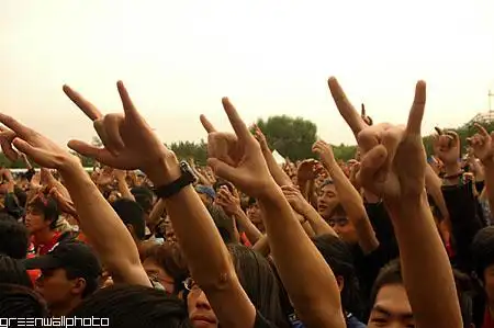 图文:迷笛音乐节第二天-爱的手势