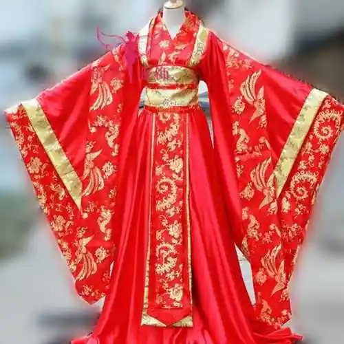 正品古装服装贵妃唐朝皇后仙女拖尾演出服汉服古代女装中式新娘婚