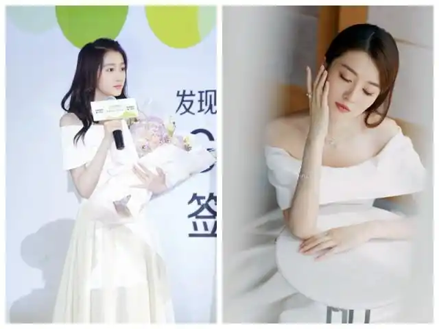当乔欣与关晓彤同穿一字肩小白裙,终于见识到清纯美的最高境界