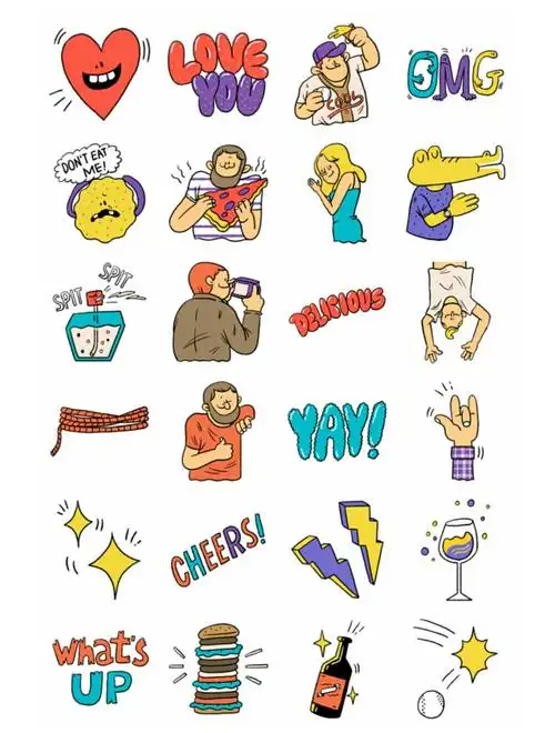 手帐素材|贴纸|手绘