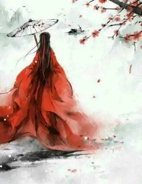 佳人连背影都是美的,二次元古风撑伞背影,绝对唯美迷人