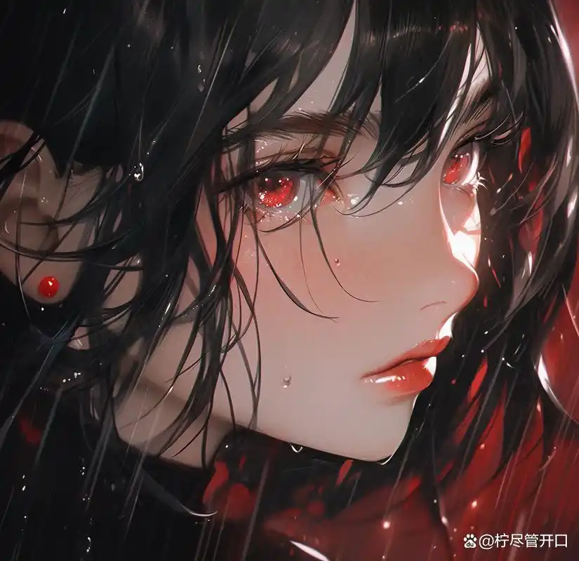 女生头像|红色系头像|二次元女生头像|冷酷女生头像