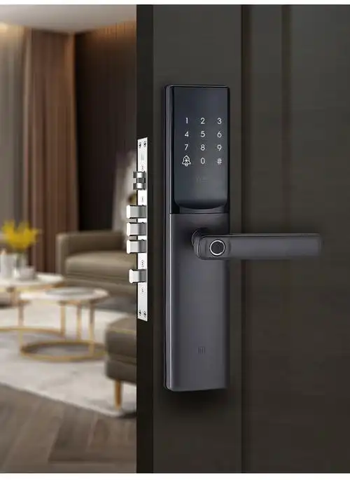 名门指纹锁家用防盗门全自动密码锁智能锁酒店宾馆刷卡电子锁w1 金色