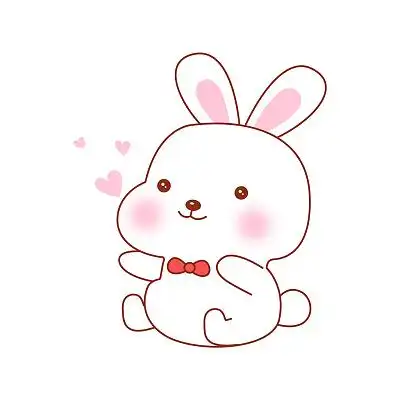 画素材小白兔元素卡通农场牧场动物手绘插画视频插画背景白底背景可爱