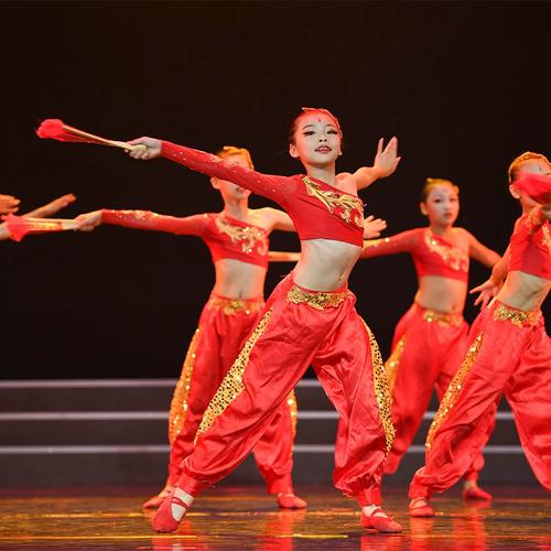 少年志舞蹈服装民族扇子舞台服儿童演出服中国古典中小学生表演服