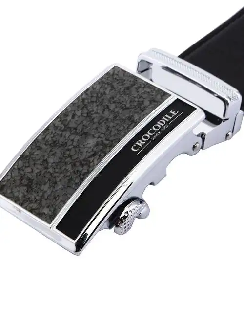 鳄鱼恤crocodile男女包男款黑色牛皮自动扣皮带th683513-01_唯品会