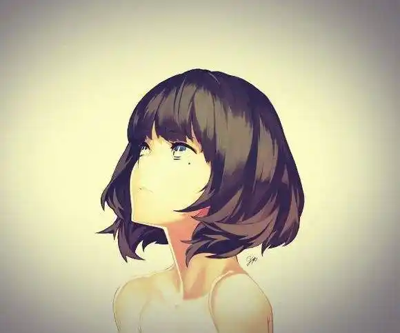 红色短袖仰望天空女头,谁有,跪求