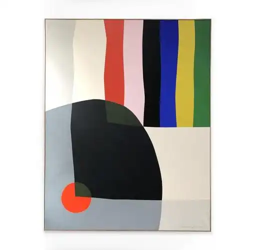 艺术家francois bonnel用各种几何块色块构筑起了他的抽象艺术脉络