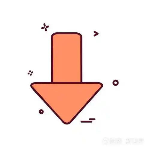 向下箭头图标设计矢量