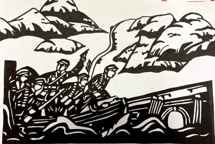 头条专栏作品简介:1935年6月,红军长征至宝兴县红军栈道,栈道被土豪