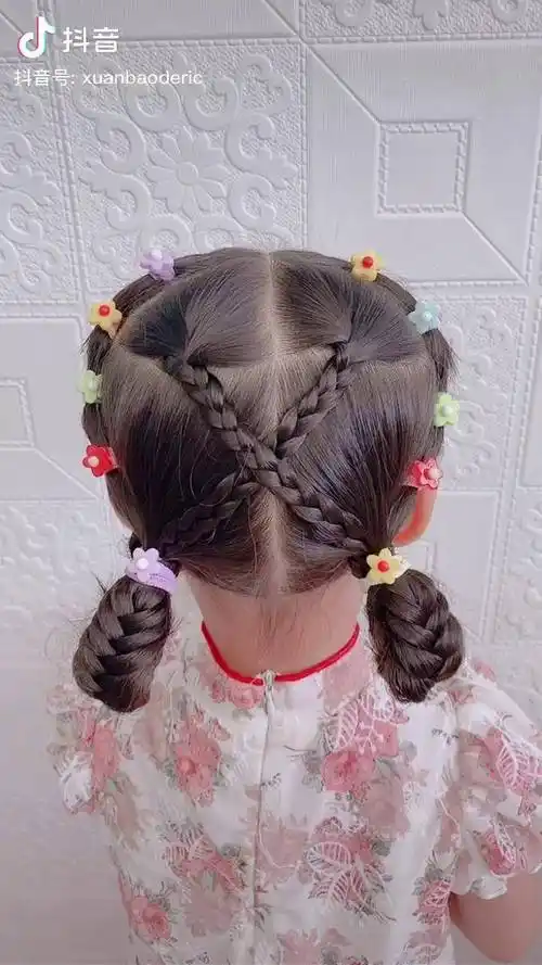 儿童编发教程日常编发分享都说喜欢简单好看的发型这个就适合碎发多