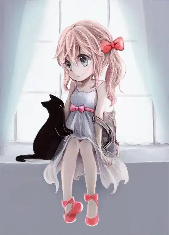 卡通人物插画,样子十分呆萌,可爱到冒泡啦!