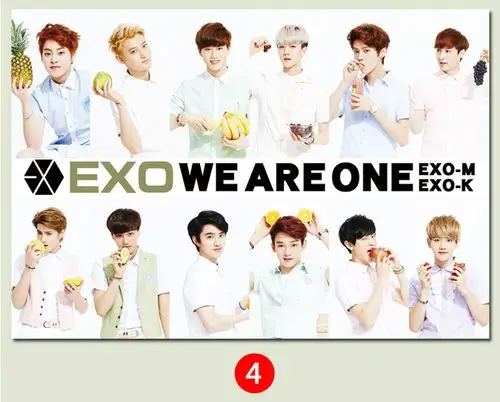 韩国明星 exo团体 大海报 演唱会 6张一套 高清