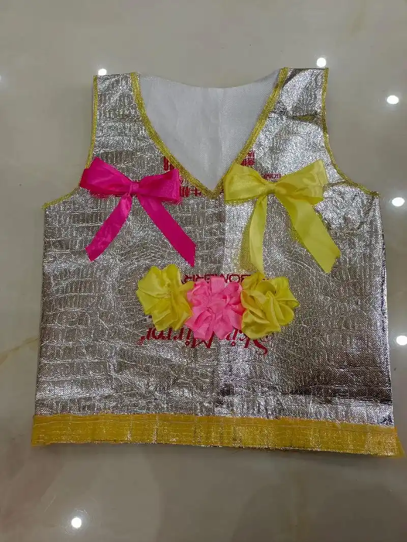 环保服#给生活多一点色彩 #亲子手工 #幼儿园手工衣服制作  - 抖音