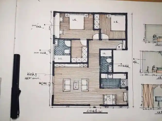 手绘方案草图!-建e网设计资讯-室内设计行业头条资讯新闻网站