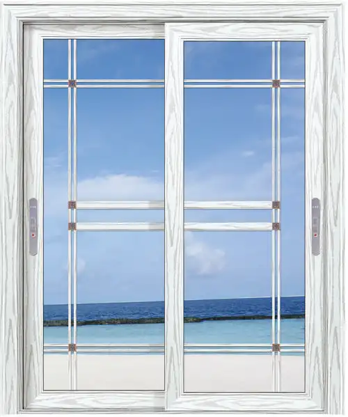 低价铝合金双扇门铝合金推拉玻璃门双al框架双层玻璃门窗