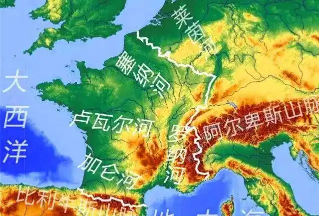 地图看世界欧洲最著名的山脉阿尔卑斯山脉