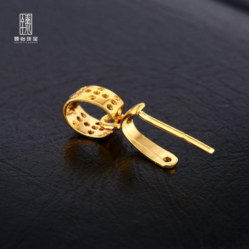 臻怡吊坠挂扣翡翠镂空瓜子扣丰字18k点点扣头颈饰